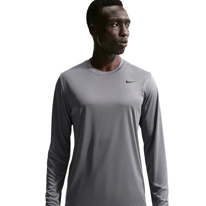 Camiseta Manga Larga Nike M Df Tee Std Ls Flex Hombre-Gris 1