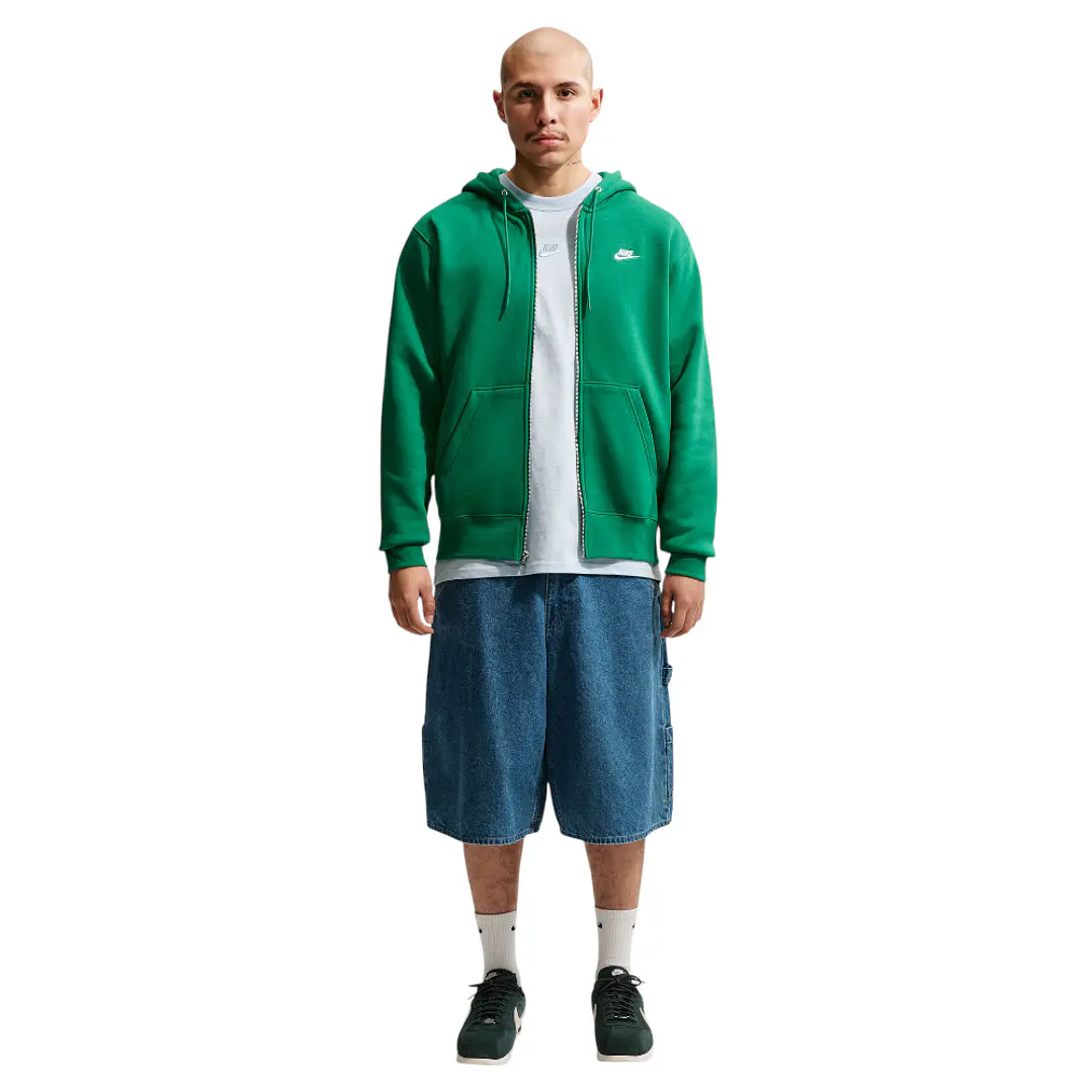 Hoodie Nike M Club Bb Fz Hombre-Verde 3