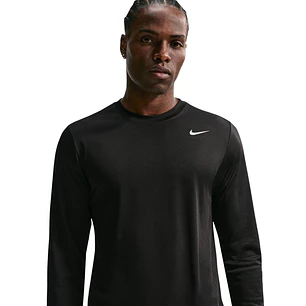 Camiseta Manga Larga Nike M Df Tee Std Ls Flex Hombre-Negro