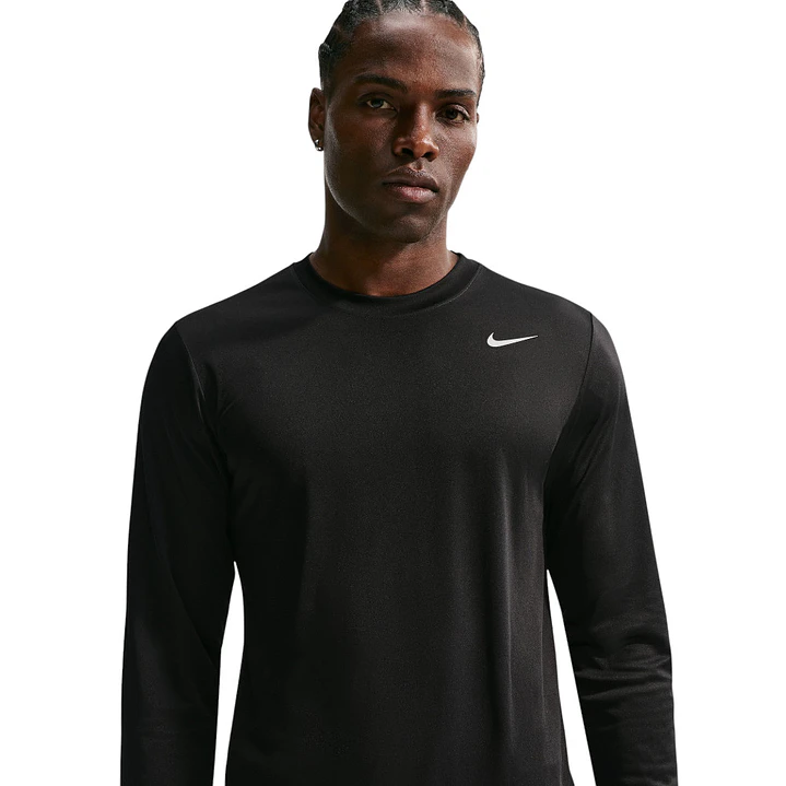 Camiseta Manga Larga Nike M Df Tee Std Ls Flex Hombre-Negro 1
