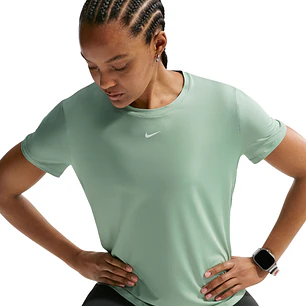 Camiseta Nike W One Classic Df Ss Top Mujer-Verde