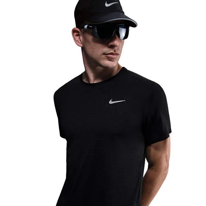 Camiseta Nike M Df Breathe Miler Ss Top Hombre-Negro 1