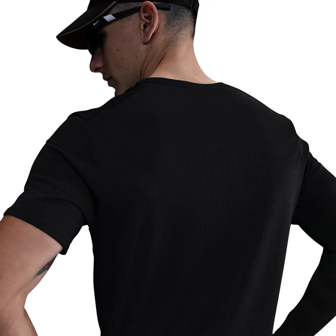 Camiseta Nike M Df Breathe Miler Ss Top Hombre-Negro 2