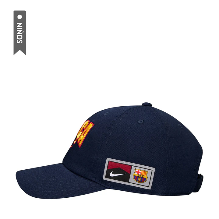 Gorra Nike Fcb Y Club Cap Cttn 6P Us Niño-Azul 2