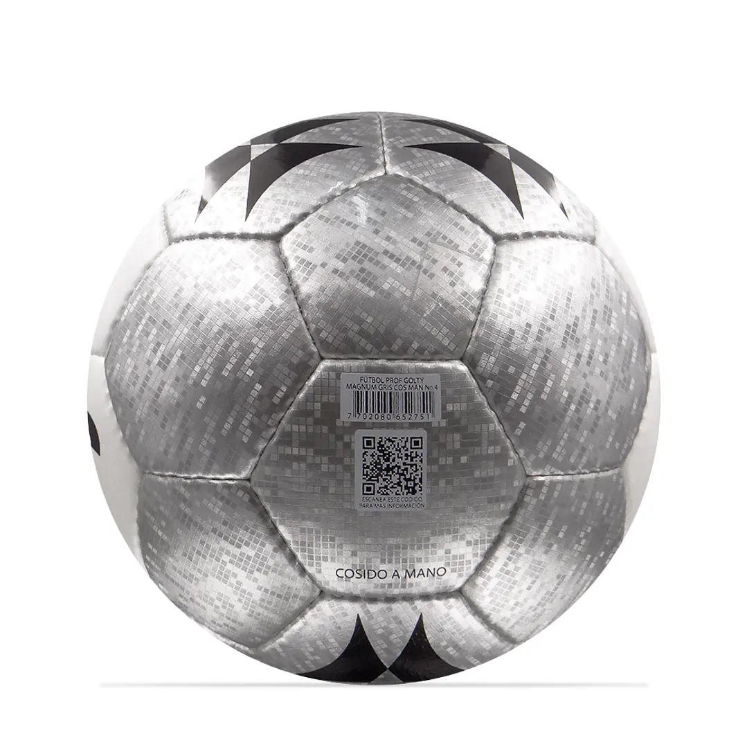 Balon Futbol Profesional Golty Magnum No.4-Gris Claro 5