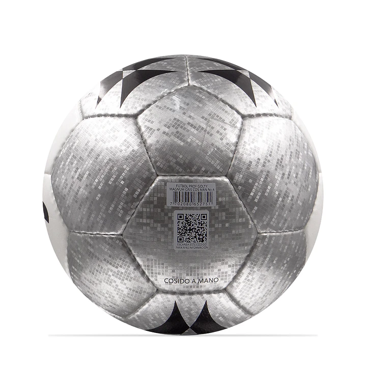 Balon Futbol Profesional Golty Magnum No.4-Gris Claro 5