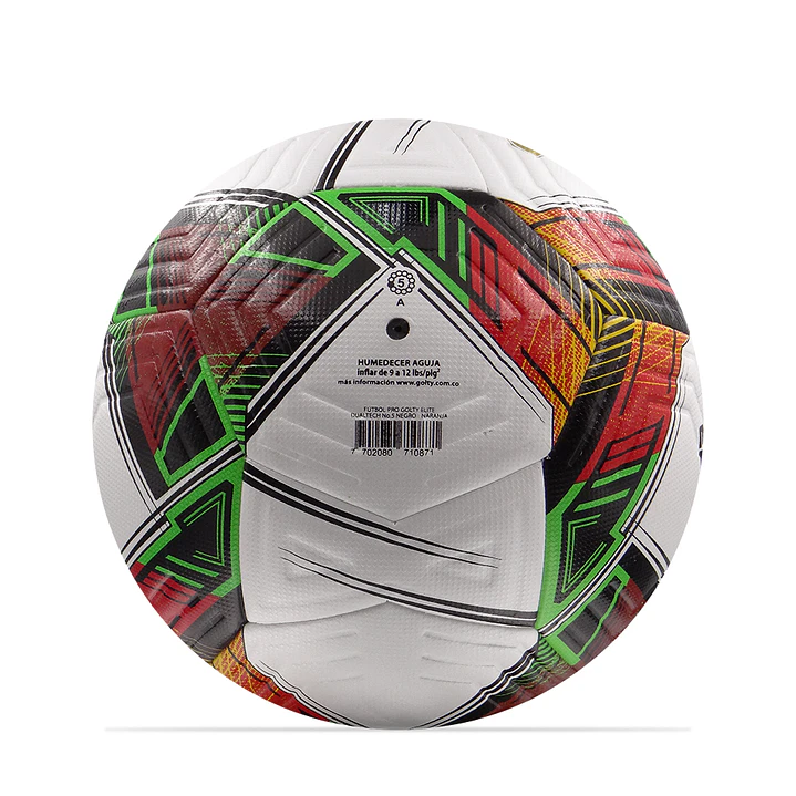 Balon Futbol Pro Golty Elite Dualtech No.5-Negro/Naranja 4