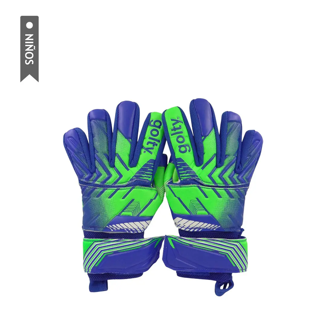 Guante Competencia Golty Pro Fingers Niño-Verde/Azul 2