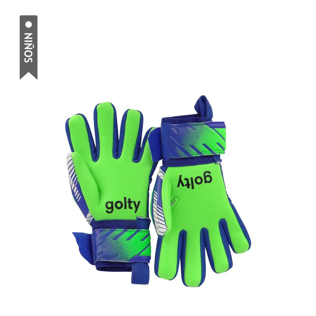 Guante Competencia Golty Pro Fingers Niño-Verde/Azul 4