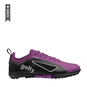 Zapatilla Golty Turf Velozion Formacion Niño-Morado/Negro