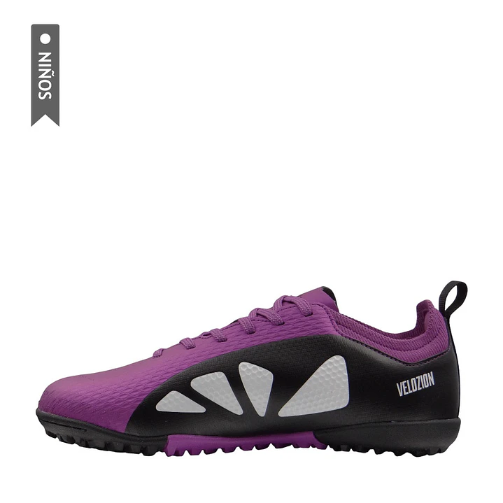 Zapatilla Golty Turf Velozion Formacion Niño-Morado/Negro 3