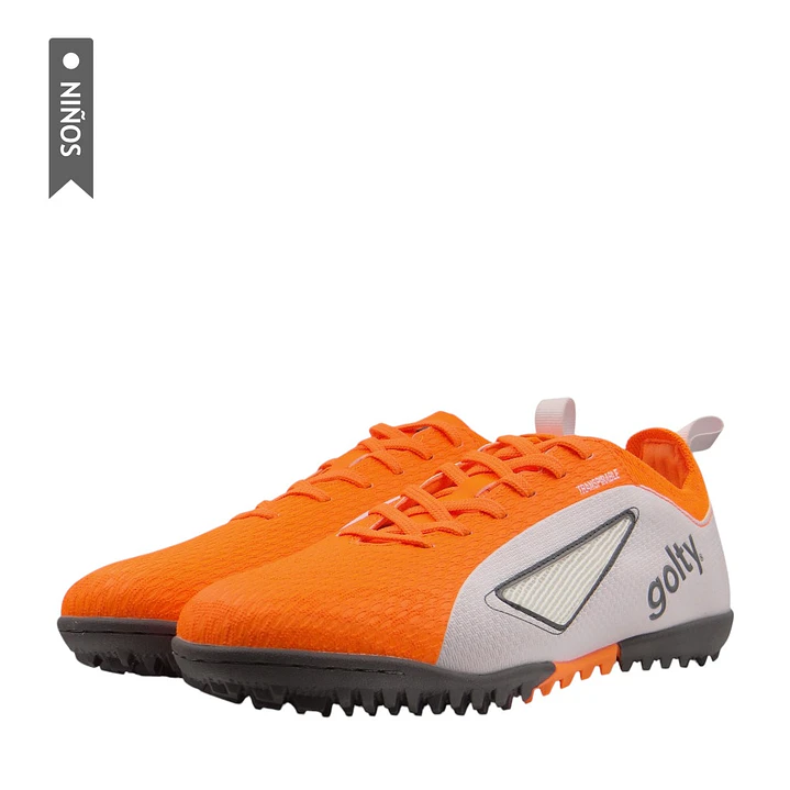Zapatilla Golty Turf Velozion Formacion Niño-Naranja/Blanco 4