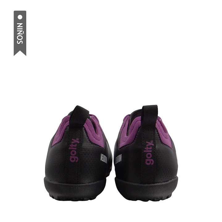Zapatilla Golty Turf Velozion Formacion Niño-Morado/Negro 5