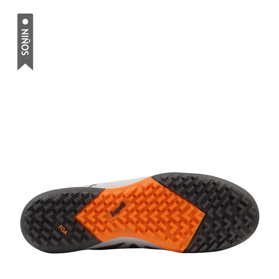Zapatilla Golty Turf Velozion Formacion Niño-Naranja/Blanco 6