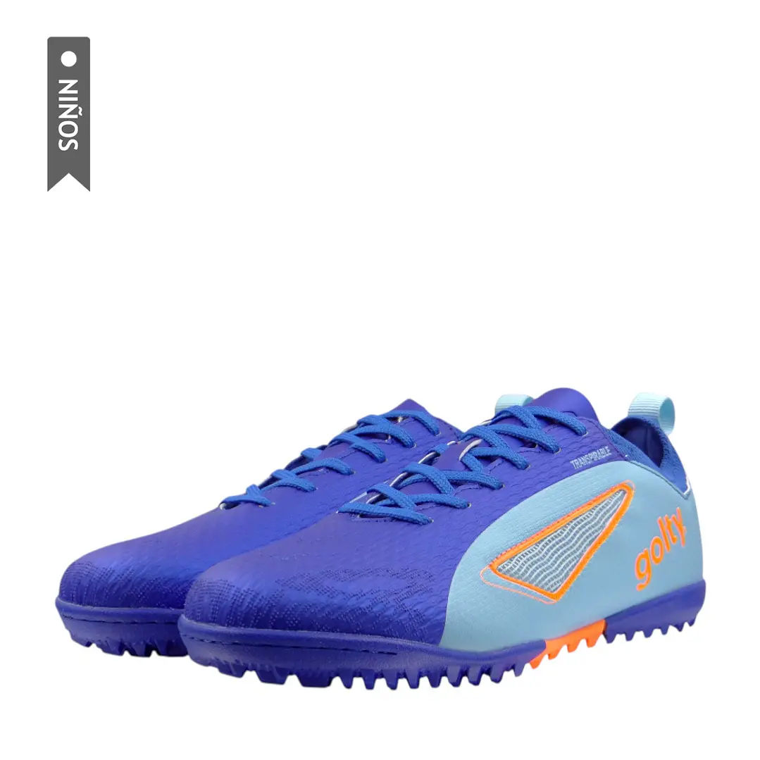 Zapatilla Golty Turf Velozion Formacion Niño-Azul/Azul 4