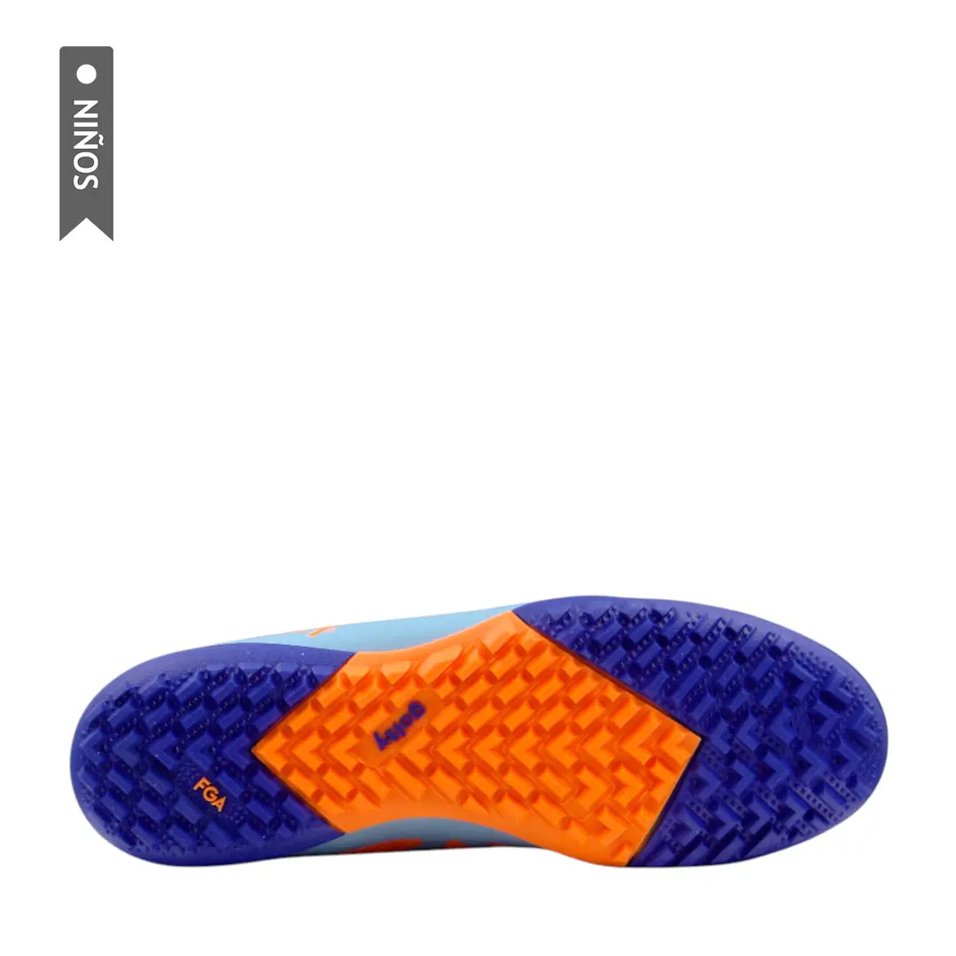 Zapatilla Golty Turf Velozion Formacion Niño-Azul/Azul 6