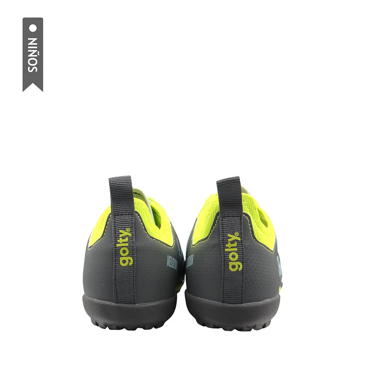 Zapatilla Golty Turf Velozion Formacion Niño-Verde/Gris 5