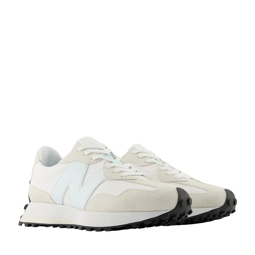 Tenis New Balance 327 Mujer-Blanco/Celeste 4