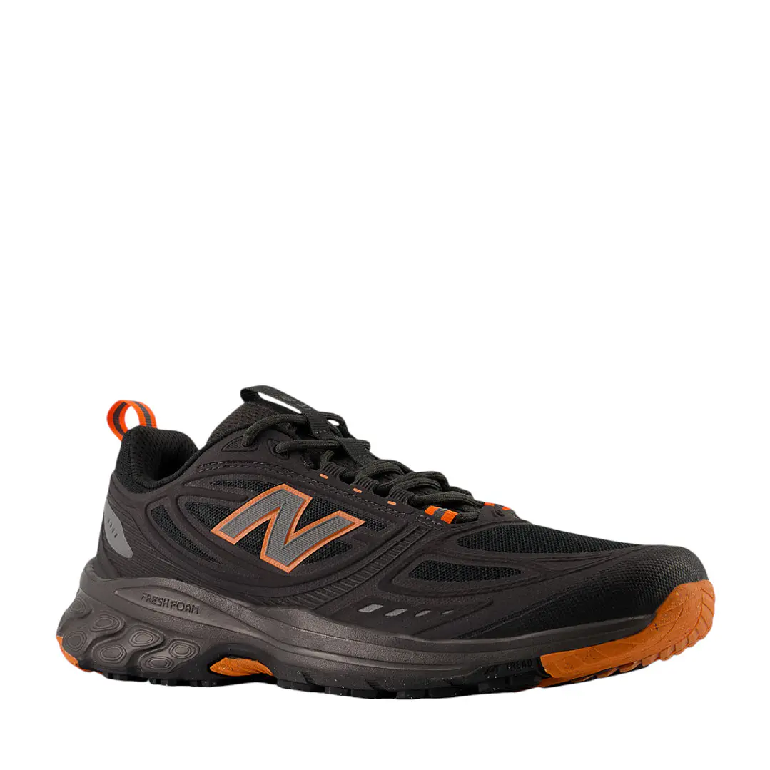 Tenis New Balance 410 Hombre-Negro/Naranja 4
