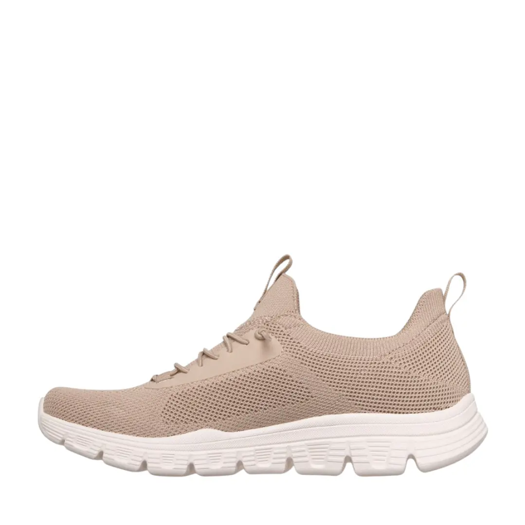 Tenis Skechers Bobsblite Mujer-Beige 3