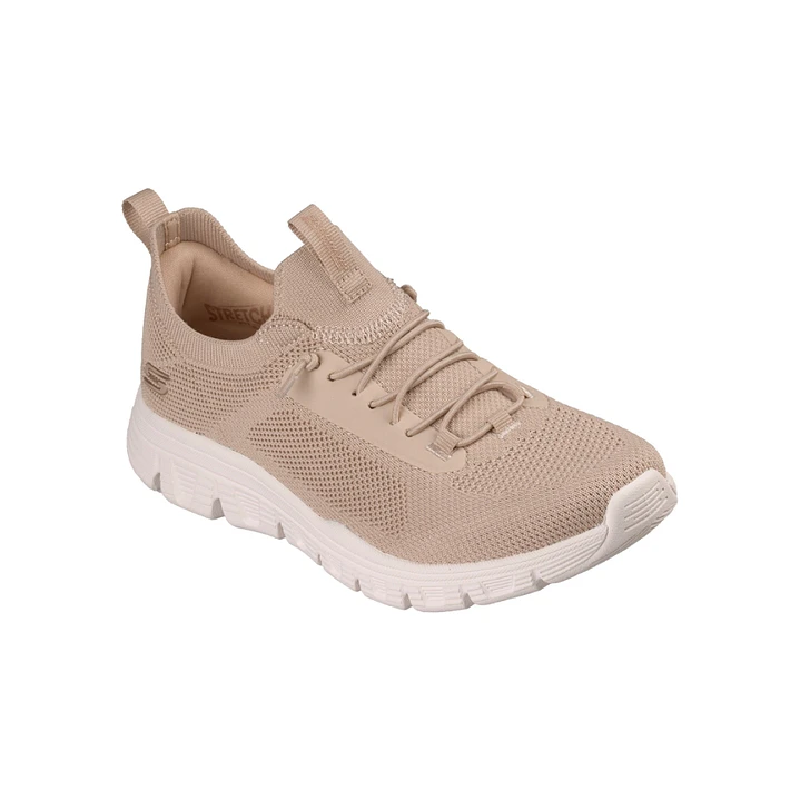 Tenis Skechers Bobsblite Mujer-Beige 4