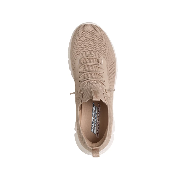 Tenis Skechers Bobsblite Mujer-Beige 5