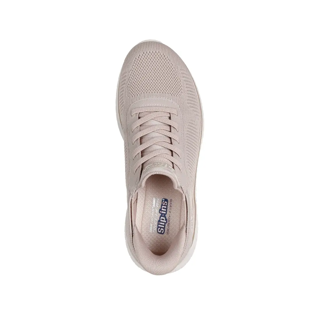 Tenis Skechers Bobssquadchaos-Currentmuse Mujer-Beige/Oro 5