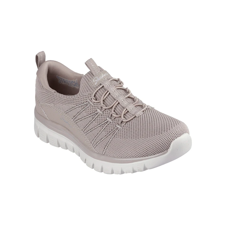 Tenis Skechers Graceful-Pictureperfect Mujer-Gris Pardo 4