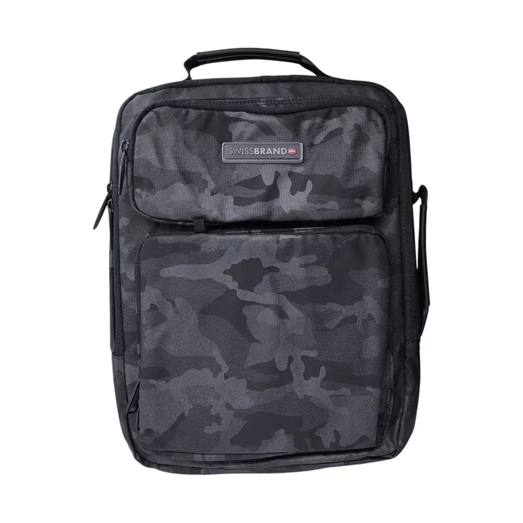 Morral Swissbrand Hanover-Negro/gris Camuflado 1