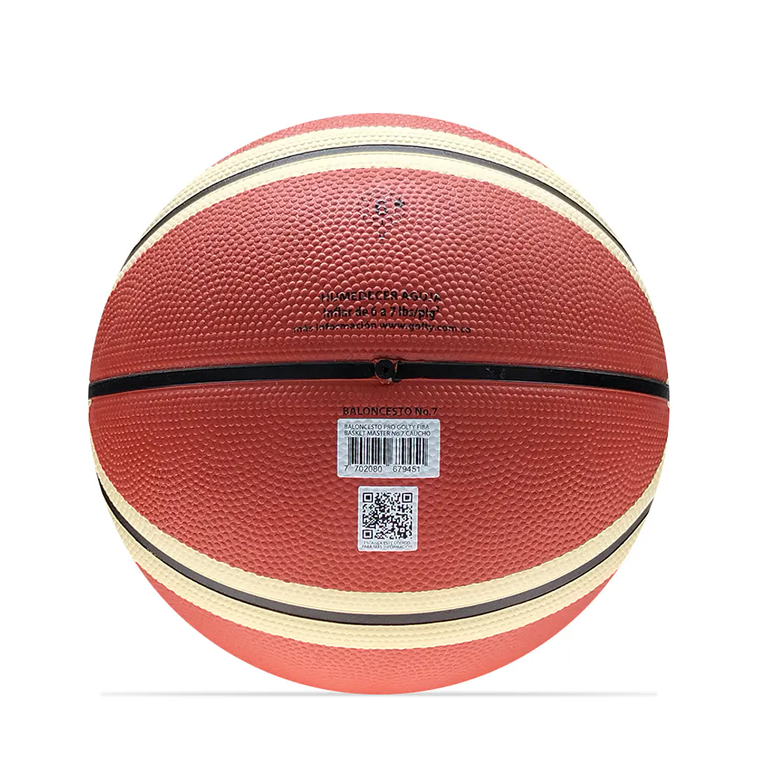 Balon Golty Pro Fiba Basket Master No.7-Naranja 4