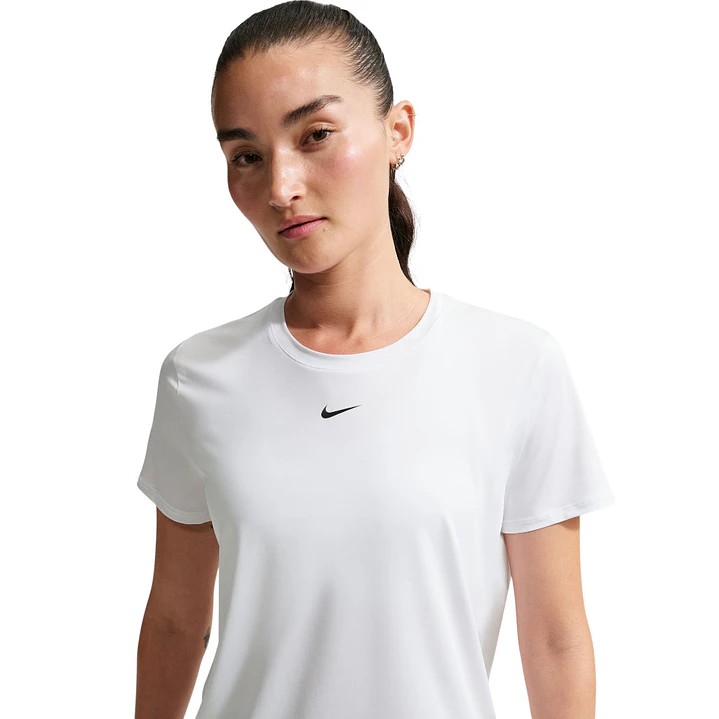 Camiseta Nike W One Classic Df Ss Top Mujer-Blanco 1