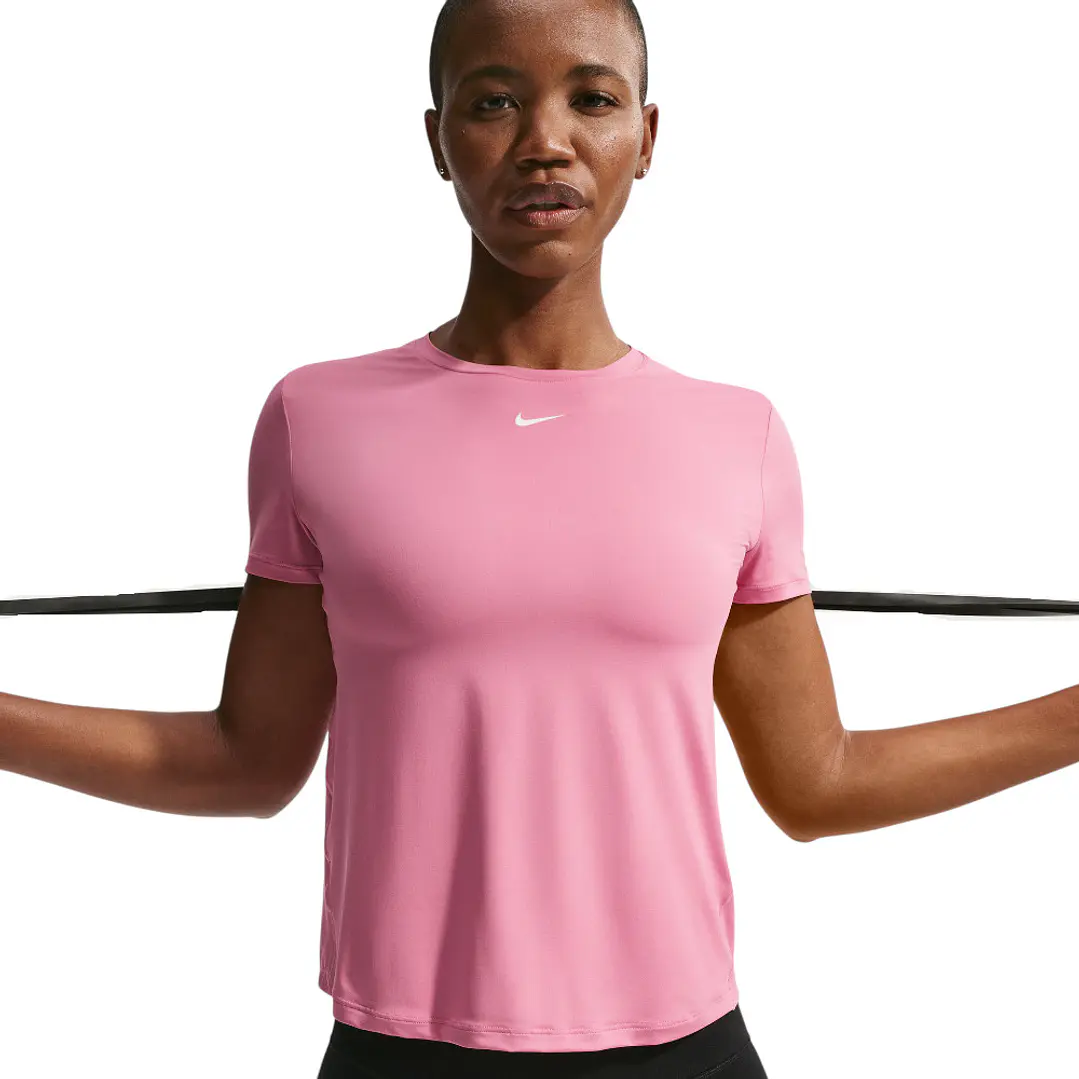 Camiseta Nike W One Classic Df Ss Top Mujer-Rosa 1