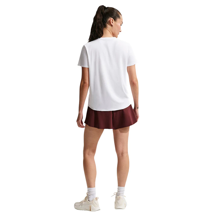 Camiseta Nike W One Classic Df Ss Top Mujer-Blanco 4