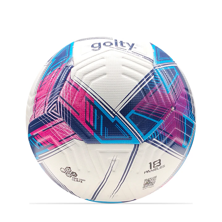 Balon De Futbol Pro Golty Elite Dualtech No.4-Azul/Fucsia 2
