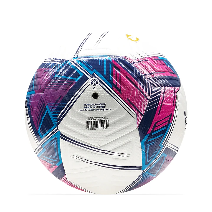 Balon De Futbol Pro Golty Elite Dualtech No.4-Azul/Fucsia 5
