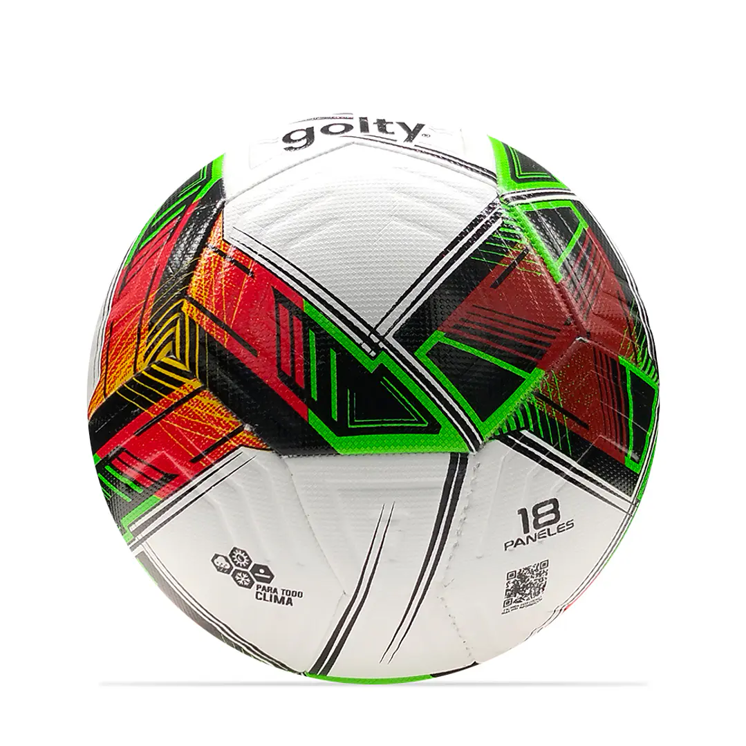 Balon De Futbol Pro Golty Elite Dualtech No.4-Negro/Naranja 2