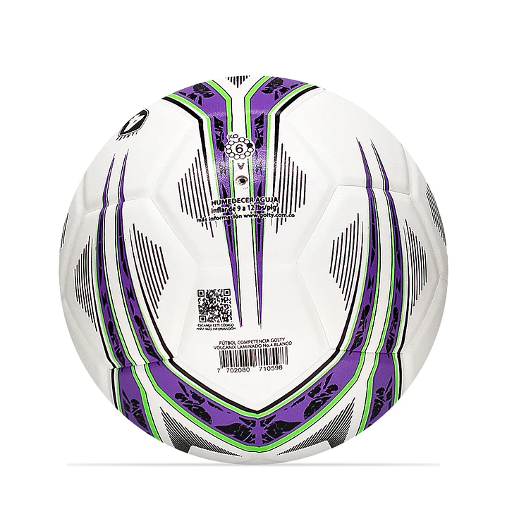 Balon Futbol Competencia Golty Volcanix No.4-Blanco 5