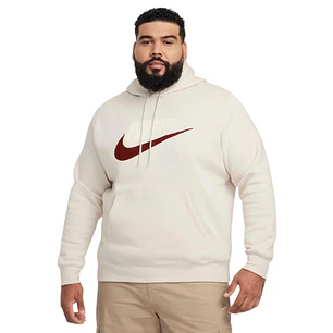 Hoodie Nike Club Brushed Back Chenille Futura-Blanco