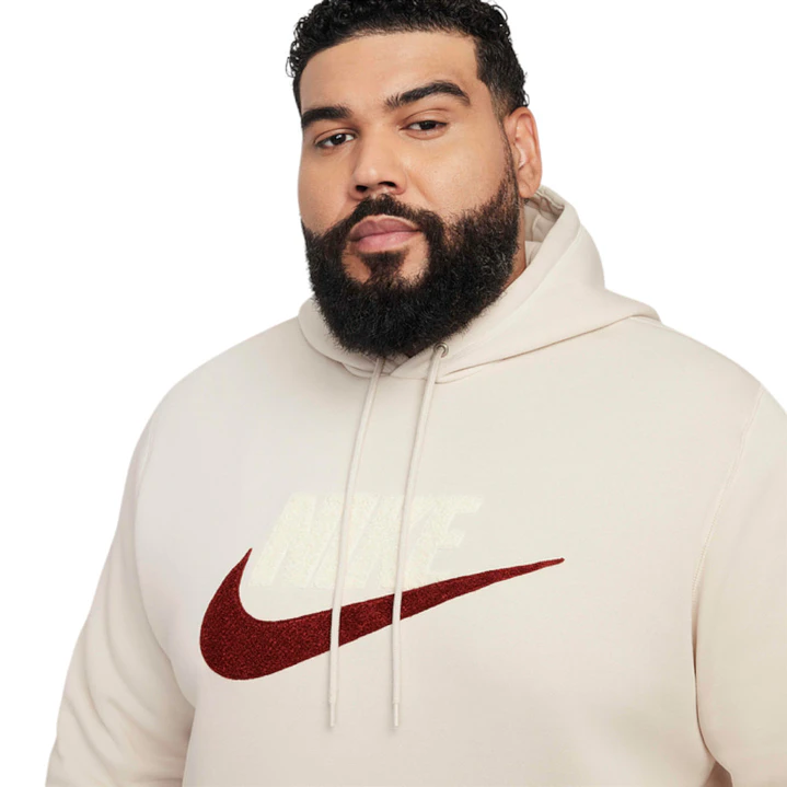 Hoodie Nike Club Brushed Back Chenille Futura-Blanco 3