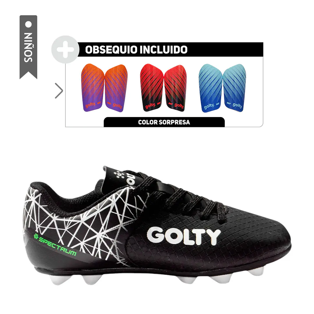Guayos Golty Pro Spectrum Formacion Niño-Negro/Blanco 1