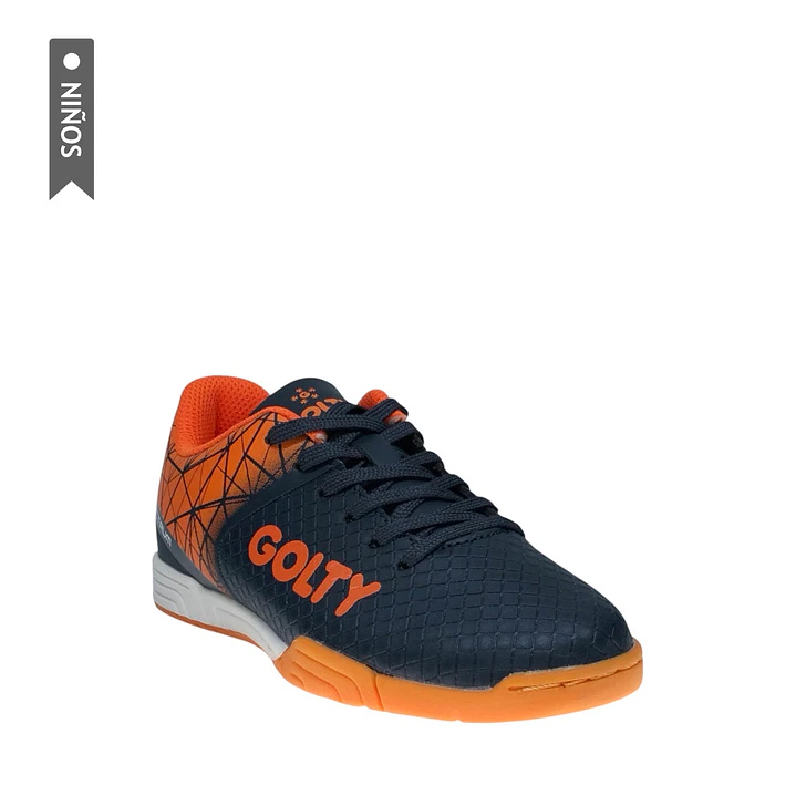 Zapatilla Golty Pro Spectrum Indoor Niño-Azul/Naranja 4
