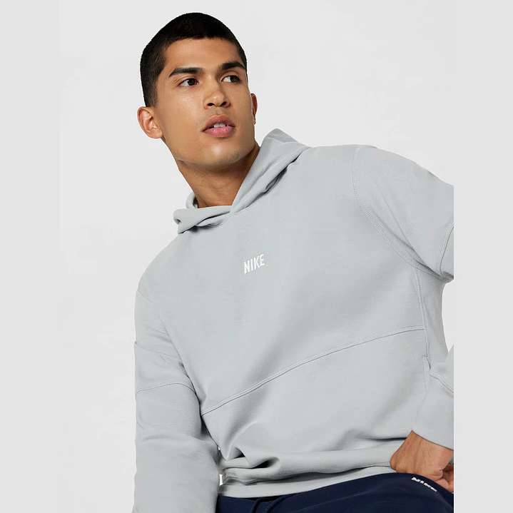 Hoodie Nike Club Varsity Hombre-Gris 4