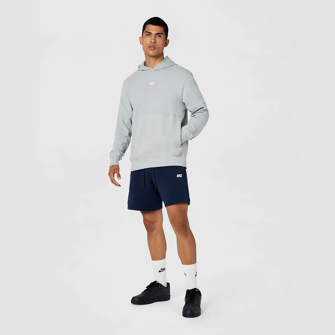 Hoodie Nike Club Varsity Hombre-Gris 5