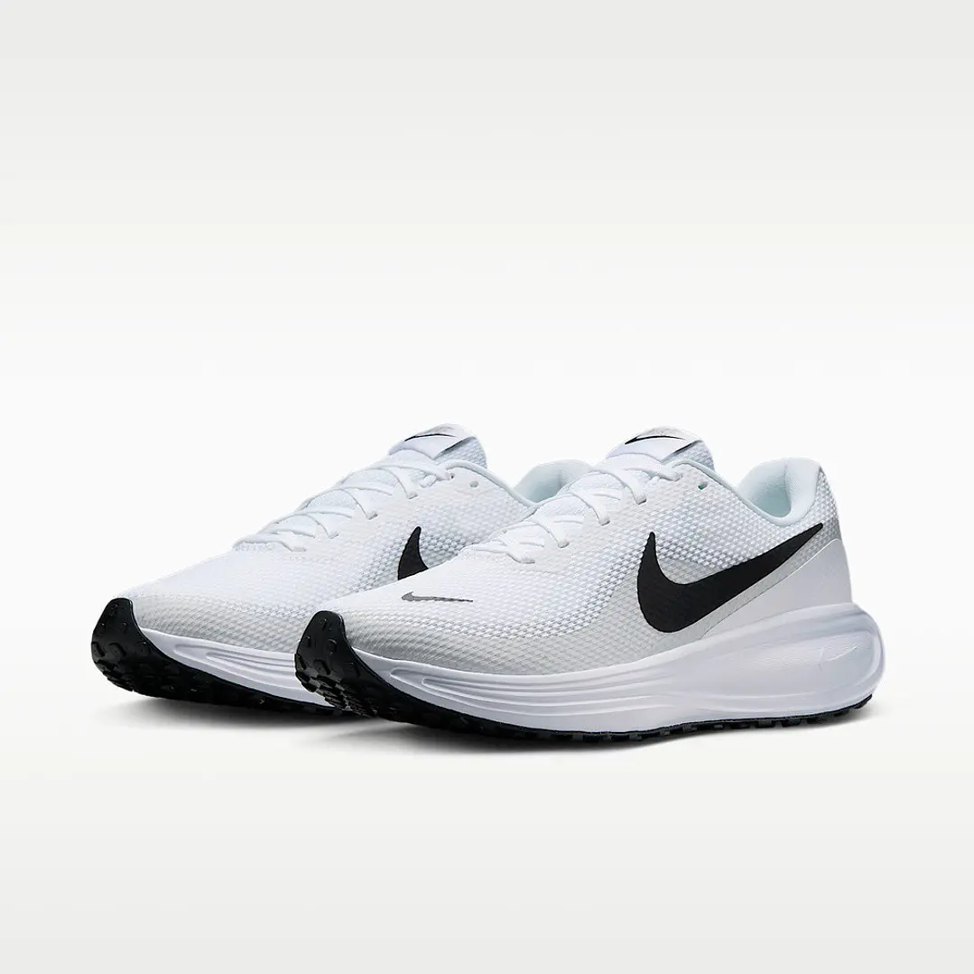 Tenis Nike Revolution 8 Hombre-Blanco/Negro 4