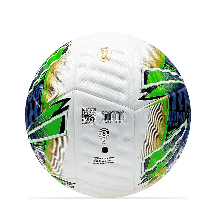 Balon De Futbol Profesional Sala Golty Thermobonded-Blanco 5