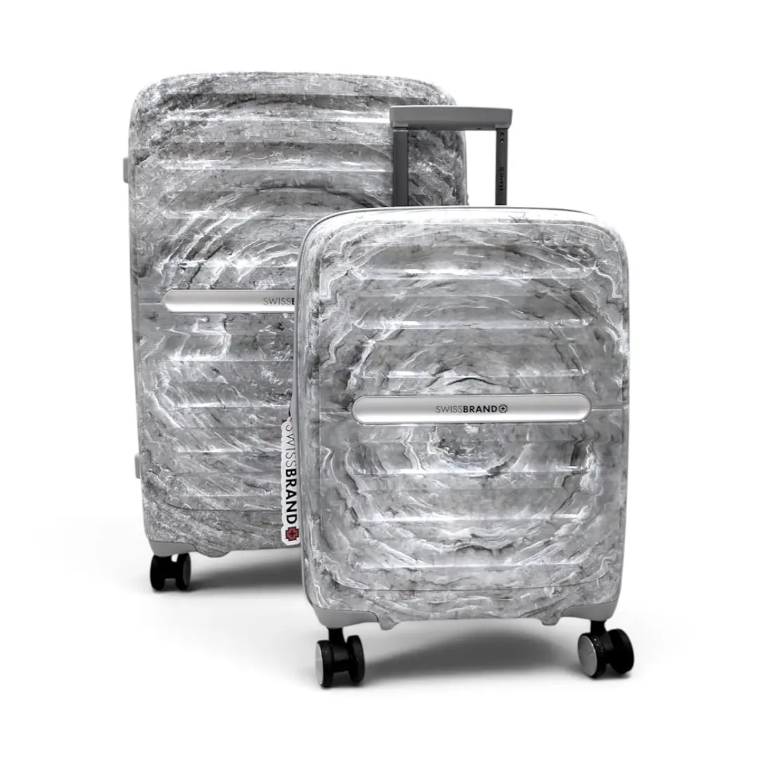 Set De 2 Maletas Swissbrand Marble-Gris 1