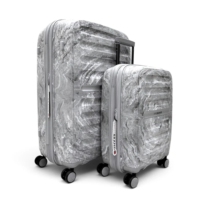 Set De 2 Maletas Swissbrand Marble-Gris 2