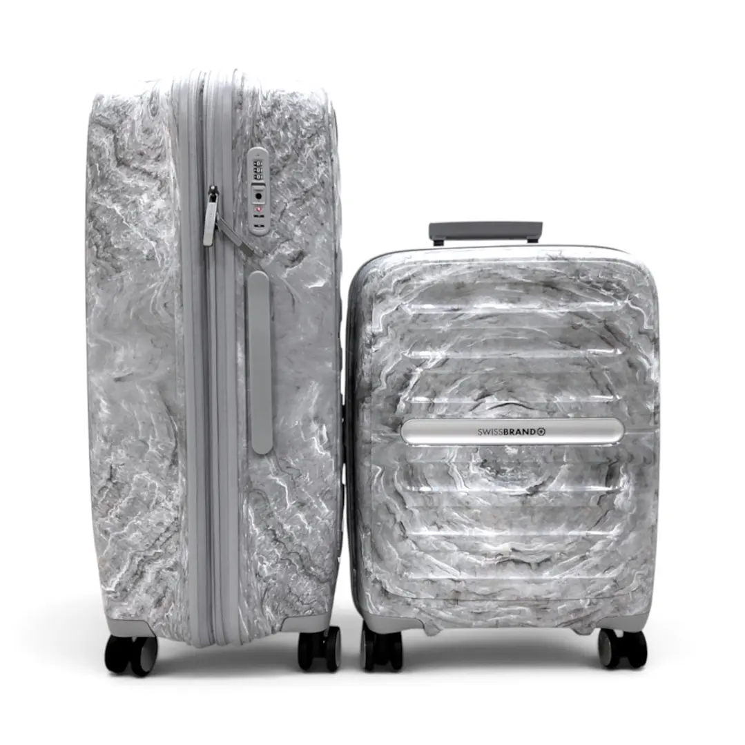 Set De 2 Maletas Swissbrand Marble-Gris 3