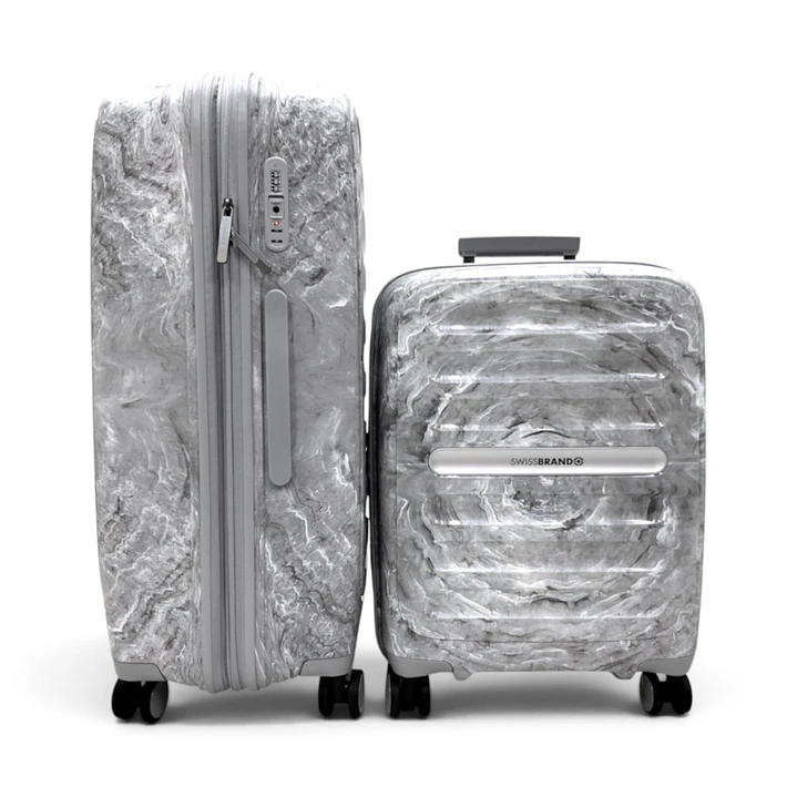 Set De 2 Maletas Swissbrand Marble-Gris 3