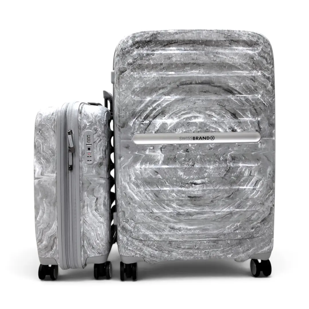 Set De 2 Maletas Swissbrand Marble-Gris 4